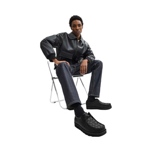 Coach Chukka Shoe With Signature Canvas Charcoal-Black