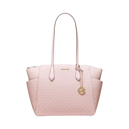 Michael Kors Marilyn Medium Signature Logo Tote Bag Pwd Blsh Mlt