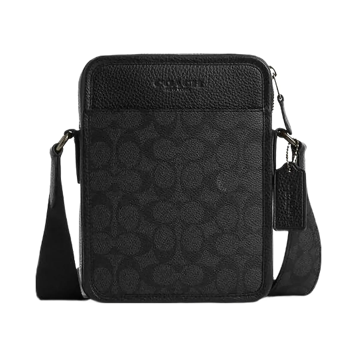 Coach Sullivan Crossbody Bag In Signature Canvas Signature Canvas-Gunmetal-Charcoal-Black
