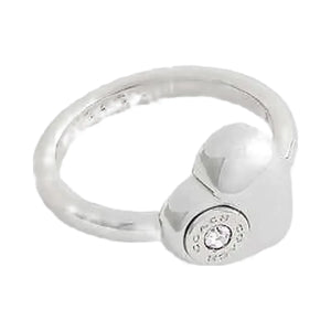 Coach Open Circle Heart Ring Silver