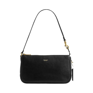 Coach Plaza Bag Natural Grain Leather-Brass-Black