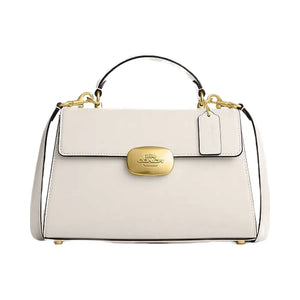 Coach Eliza Top Handle Smooth Leather-Gold-Chalk