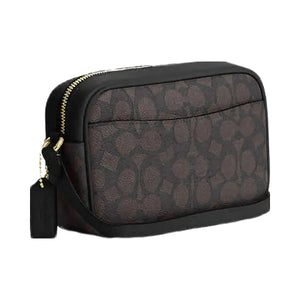 Coach Mini Jamie Camera Bag In Signature Canvas Signature Canvas-Gold-Walnut-Black