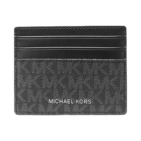 Michael Kors Cooper Signature Logo Card Case Black