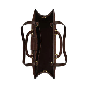 Coach Maggie Tote Bag Embossed Crocodile-Gold-Maple
