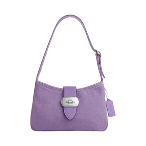 Coach Eliza Shoulder Bag Denim-Silver-Iris