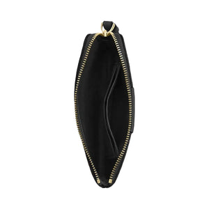 Coach Corner Zip Wristlet In Signature Canvas With Stripe Signature Canvas-Gold-Tan-Black