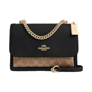 Coach Klare Crossbody Bag In Signature Canvas Signature Canvas-Gold-Tan-Black Multi