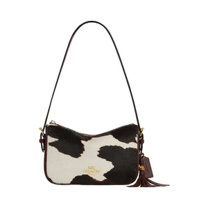 Coach Kailey Shoulder Bag With Cow Print And Tassel Cow Printed Haircalf-Im-Cow Multi