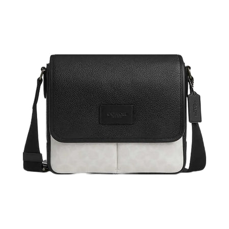 Coach Sprint Map Bag 25 In Colorblock Signature Canvas Signature Canvas-Gunmetal-Chalk-Black