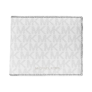 Michael Kors Cooper Logo Billfold Wallet With Coin Pouch Bright Wht