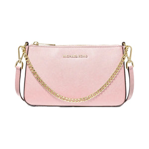 Michael Kors Jet Set Medium Saffiano Leather Crossbody Bag Powder Blush