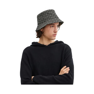Coach Signature Jacquard Bucket Hat Charcoal
