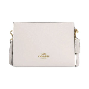 Coach Slim Crossbody Bag Pebbled Leather-Gold-Chalk