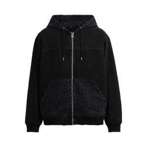 Coach Signature Denim Zip Jacket Black Wash