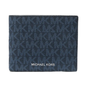 Michael Kors Cooper Logo Billfold Wallet With Passcase Admrl-Plblue