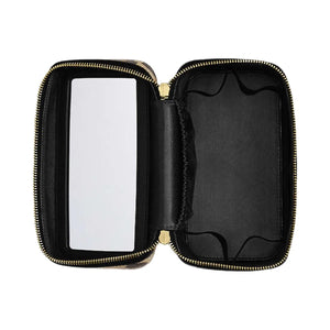 Coach Cosmetic Case With Leopard Print Pebbled Leather-Gold-Leopard Multi
