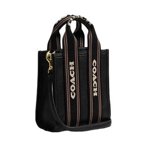 Coach Smith Mini Tote Bag Pebbled Leather-Gold-Black Multi