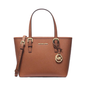 Michael Kors Jet Set Travel Extra-Small Saffiano Leather Top-Zip Tote Bag Luggage