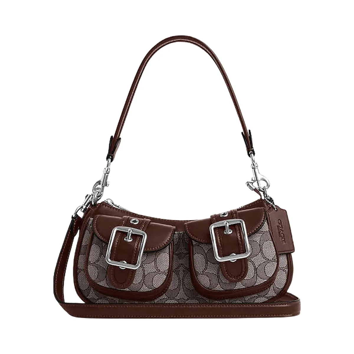 Coach Ashton Bag In Signature Jacquard Signature Jacquard-Silver-Oak-Maple