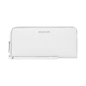Michael Kors Large Pebbled Leather Continental Wallet Optic White