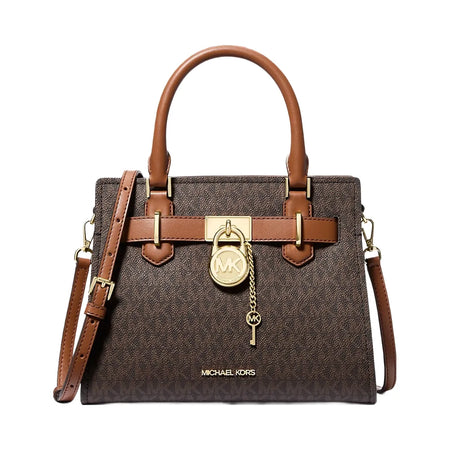 Michael Kors Hamilton Small Logo Satchel Brown