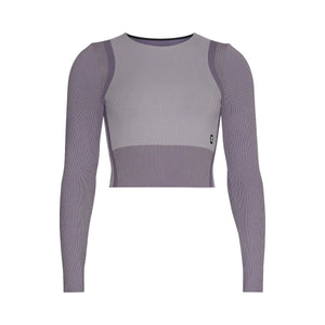 On Studio Knit Long-T Crop Lilac Cosmos