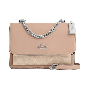 Coach Klare Crossbody Bag In Signature Canvas Signature Canvas-Silver-Sand-Taupe
