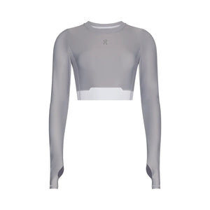 On Train Long Sleeve Crop Lilac