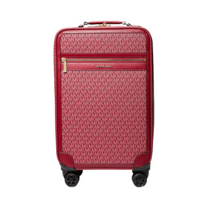 Michael Kors Jet Set Travel Small Signature Logo Suitcase Cherry