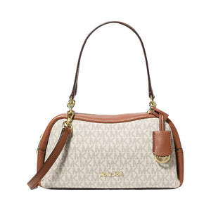 Michael Kors Cecily Small Signature Logo Shoulder Bag Vanilla