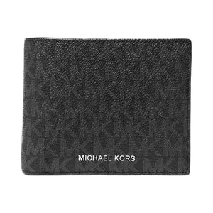 Michael Kors Cooper Logo Billfold Wallet With Passcase Black