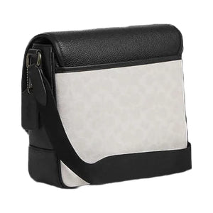 Coach Sprint Map Bag 25 In Colorblock Signature Canvas Signature Canvas-Gunmetal-Chalk-Black