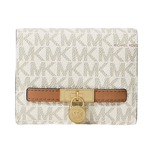 Michael Kors Hamilton Moderne Small Signature Logo Wallet Vanilla-Acorn