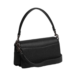 Coach Tabby Shoulder Bag 20 Polished Pebble Leather-Pewter-Black
