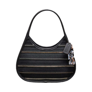 Coach Mini Warner Tote Bag Charm In Signature Canvas Signature Canvas-Qb-Tan-Black