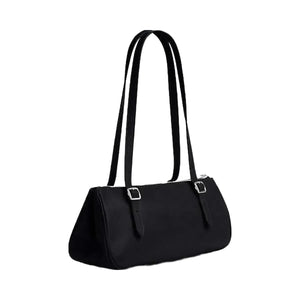 Coach Asher Shoulder Bag Glazed Leather-Silver-Black