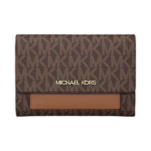Michael Kors Jet Set Medium Signature Logo 2-in-1 Wallet Brown