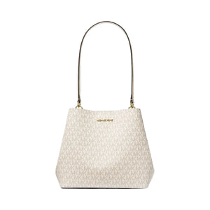 Michael Kors Pratt Medium Signature Logo Shoulder Bag Lt Crm Multi