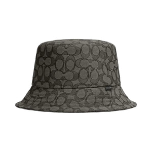 Coach Signature Jacquard Bucket Hat Charcoal