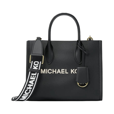 Michael Kors Mirella Small Pebbled Leather Convertible Crossbody Bag Black