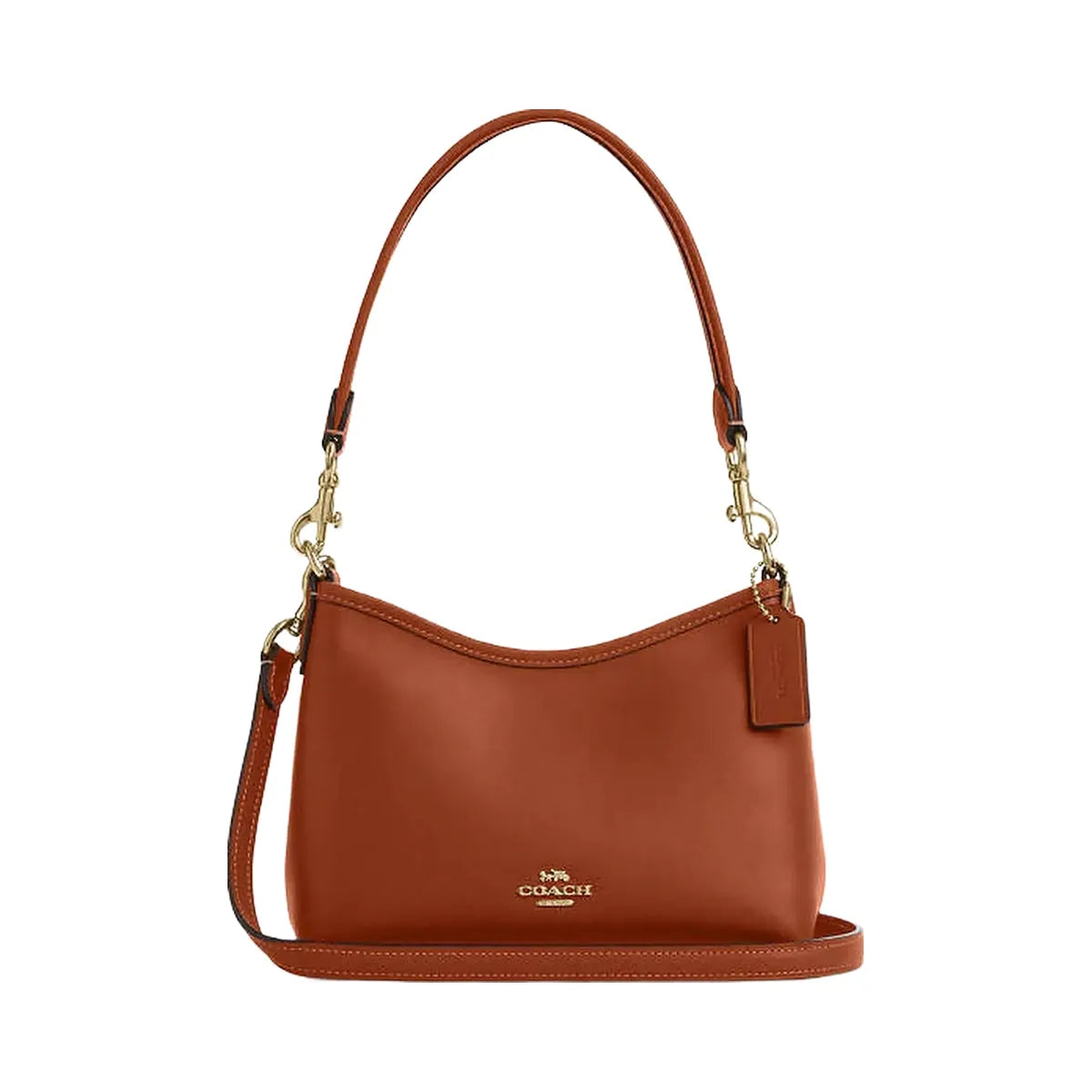 Coach Laurel Small Shoulder Bag Smooth Leather-Gold-Tan