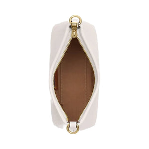 Coach Laurel Small Shoulder Bag Pebbled Leather-Gold-Chalk
