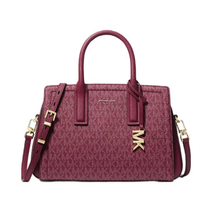 Michael Kors Laila Small Signature Logo Satchel Mulberry
