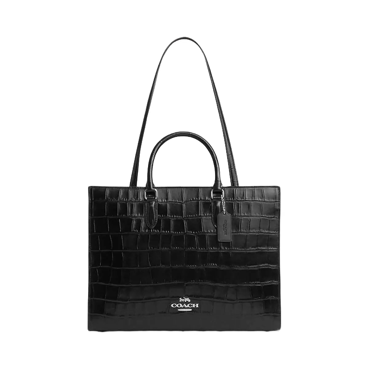 Coach Maggie Tote Bag Silver-Black