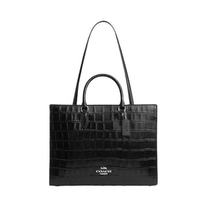 Coach Maggie Tote Bag Silver-Black