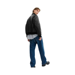 Coach Leather Varsity Jacket Black