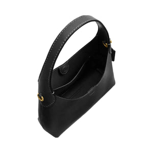 Coach Brooklyn Shoulder Bag 23 Natural Grain Leather-Brass-Black
