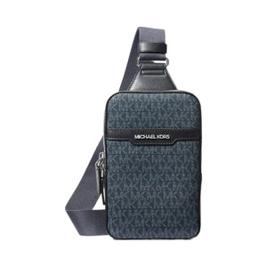 Michael Kors Cooper Medium Signature Logo Sling Pack Admrl-Plblue