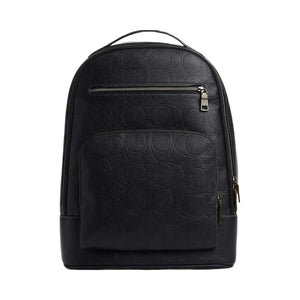 Coach Ethan Backpack In Signature Leather Pebbled Leather-Gunmetal-Black